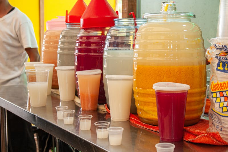 Fresh aguas frescas drinks